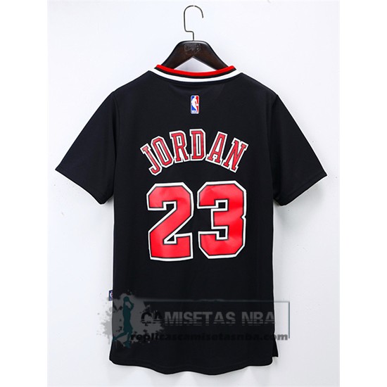 Camiseta Manga Corta Bulls Jordan Negro